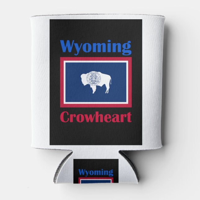 Crowheart Wyoming Can Cooler (Front)