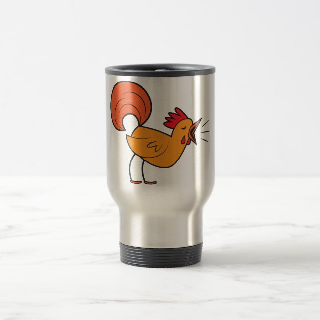 Crowing ROOSTER Travel Mug (Center)