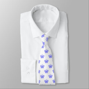 Crown 01 - Electric Blue on White Tie