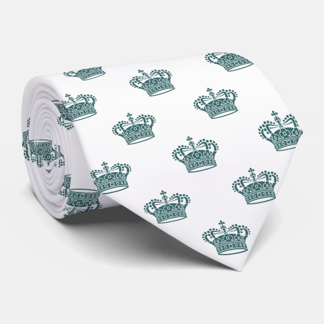 Crown 01 - Moss Green on White Tie (Rolled)