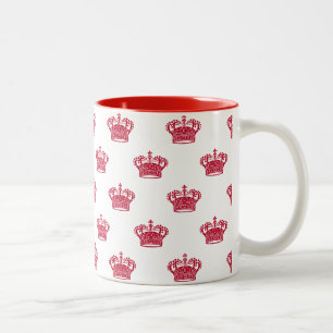 Crown 01 - Yellow on White Two-Tone Coffee Mug