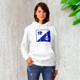 Crown And Anchor Blue White Hoodie