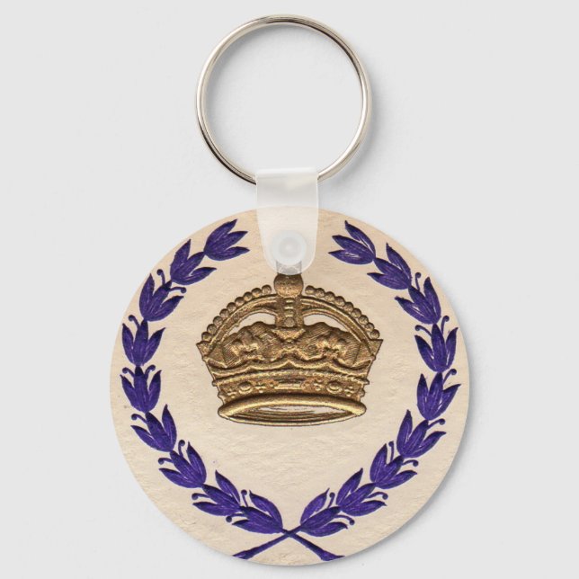 crown and garland keychain (Front)