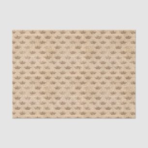 Crown and Newsprint Collage Pattern Tissue Paper