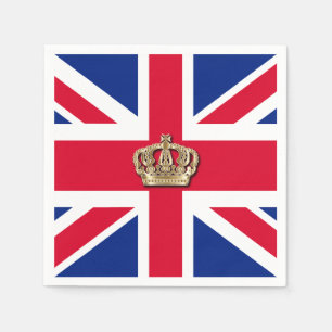 Crown and Union Jack Patriotic Napkin