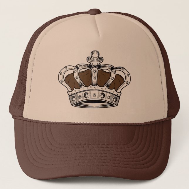 Crown - Brown Trucker Hat (Front)