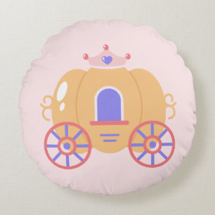Crown & Carriage Buggy Accent Round Pillow