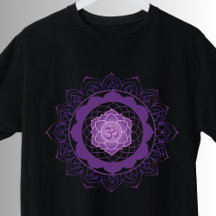 Crown Chakra Mandala -Sahasrara With Om T-Shirt
