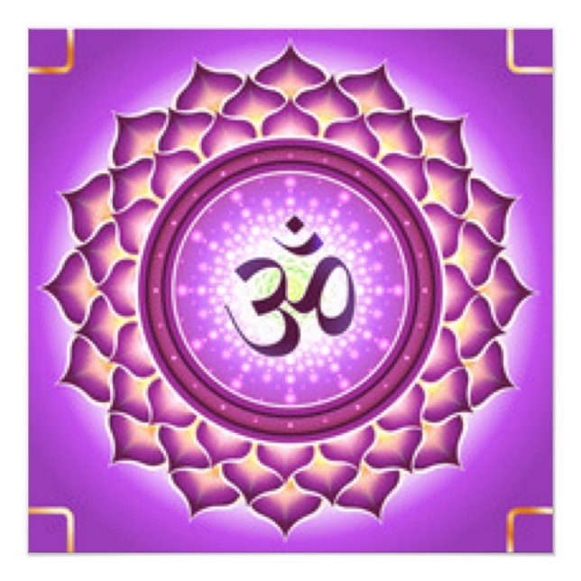 Crown Chakra Pattern Design Photo Print (Front)