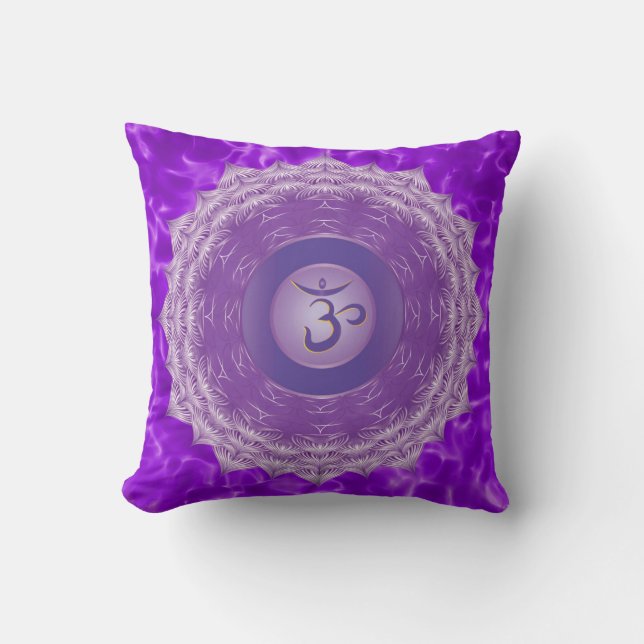Crown Chakra Throw Pillow (Front)