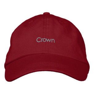 Crown Custom text Cap Red Colour Personalized Hat