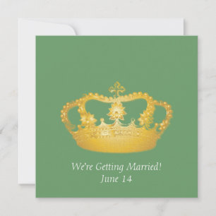Crown Design II -  Gold Invitation