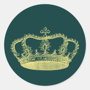 Crown Designs Classic Round Sticker