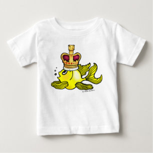 Crown Fish ~ funny cute royal monarch cartoon Baby T-Shirt