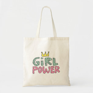 Crown Girl Power Doodle Girly Doodle Power Girl Tote Bag