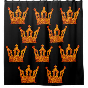 Crown, Gold foil  Shower Curtain