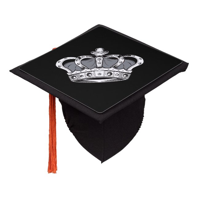 Crown - Grey Graduation Cap Topper (Angled)