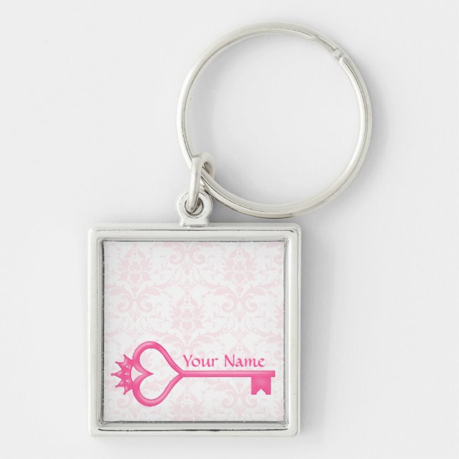 Crown Heart Key Keychain (Front)