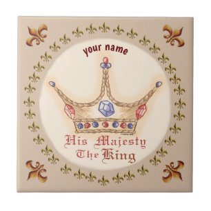 Crown His Majesty King  Tile