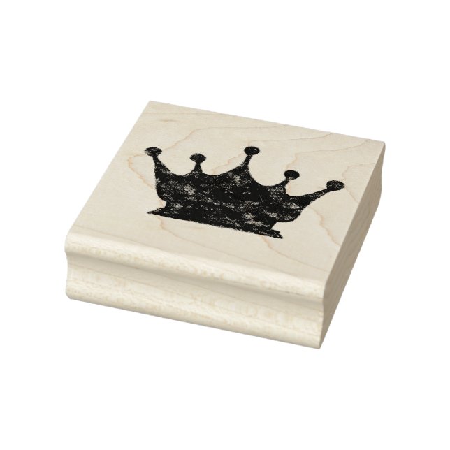Crown King Queen  Rubber Stamp (Stamp)