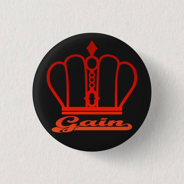 Crown logo 1 inch round button (Front)