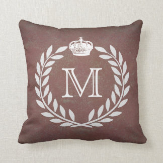 Crown Monogram Throw Pillow
