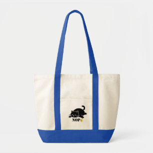 Crown NOPE Black Cat Funny for Cat Lovers Tote Bag