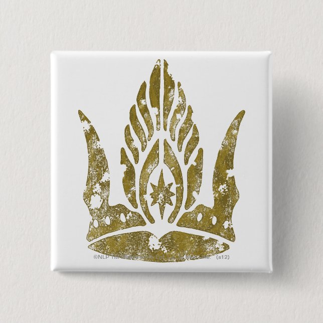 Crown of Gondor 2 Inch Square Button (Front)