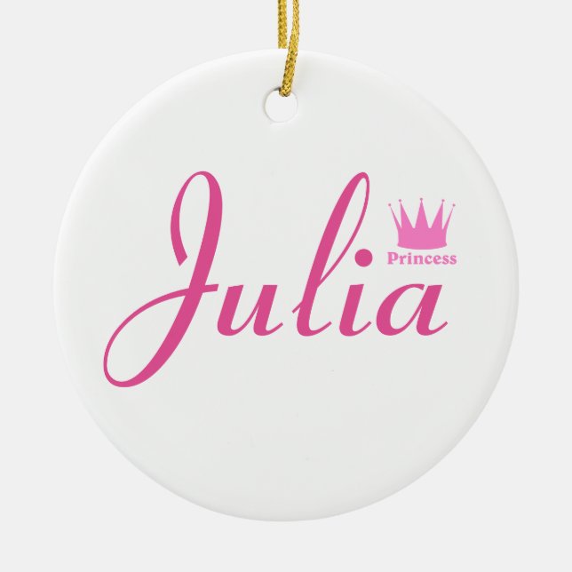 Crown of Princess Ceramic Ornament (Front)