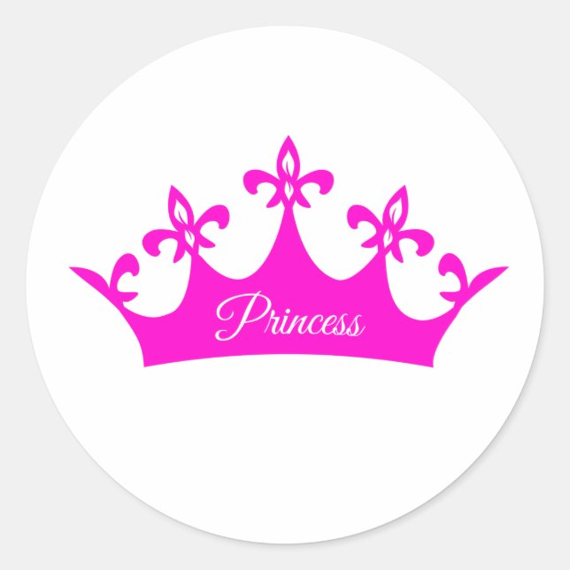 Crown of Princess Classic Round Sticker (Front)