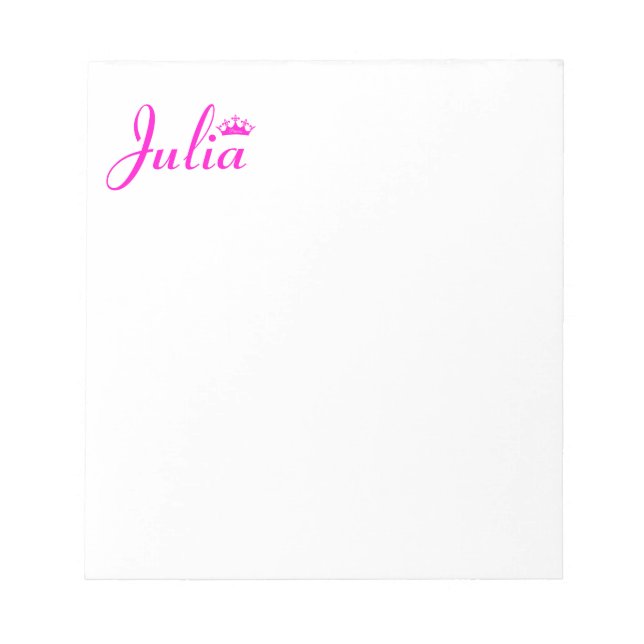 Crown of Princess Notepad (Front)