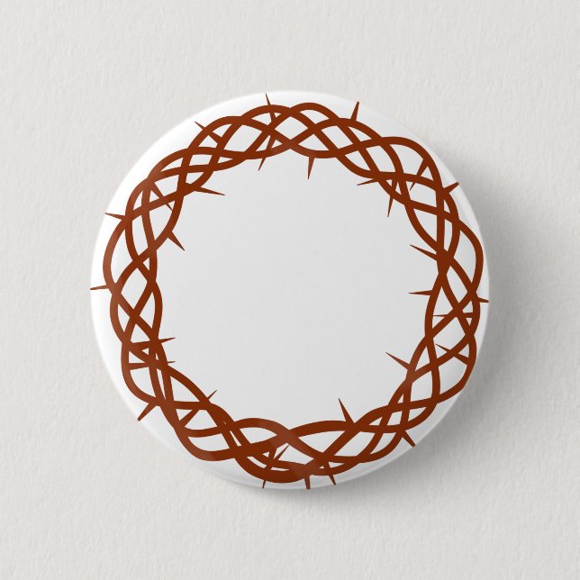 Crown of Thorns 2 Inch Round Button (Front)