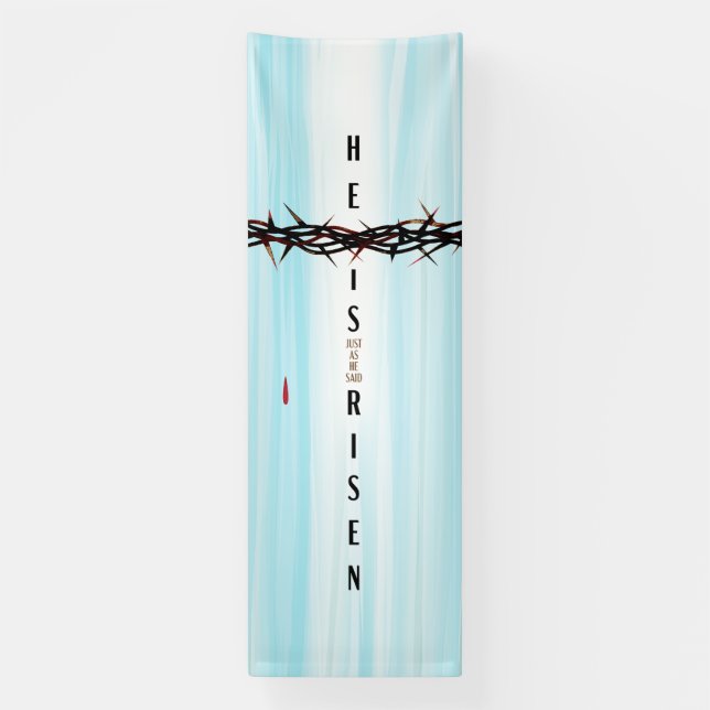 Crown of Thorns Cross Banner (Vertical)