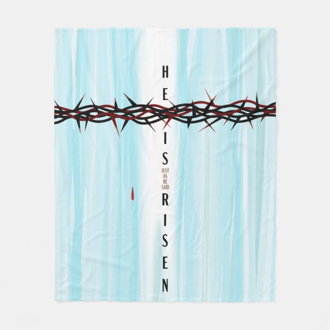 Crown of Thorns Cross Fleece Blanket (Front)