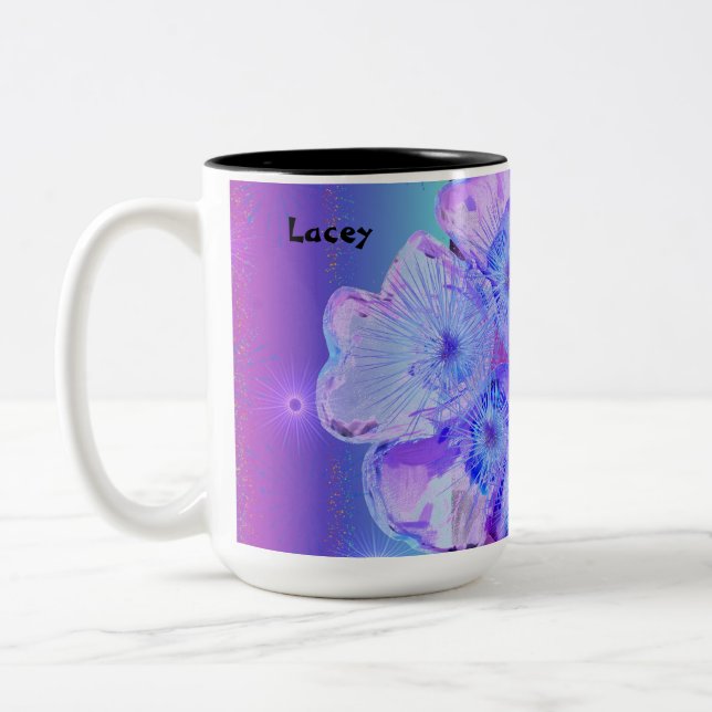 Crown of Thorns Edited for Colour & Design Two-Tone Coffee Mug (Left)