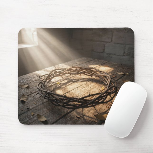 Crown of Thorns In Sunbeams Mouse Pad (With Mouse)