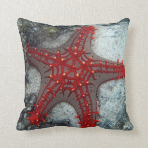 Crown Of Thorns Starfish On The Coral Reef Throw Pillow