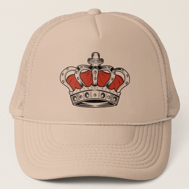 Crown - Orange Trucker Hat (Front)