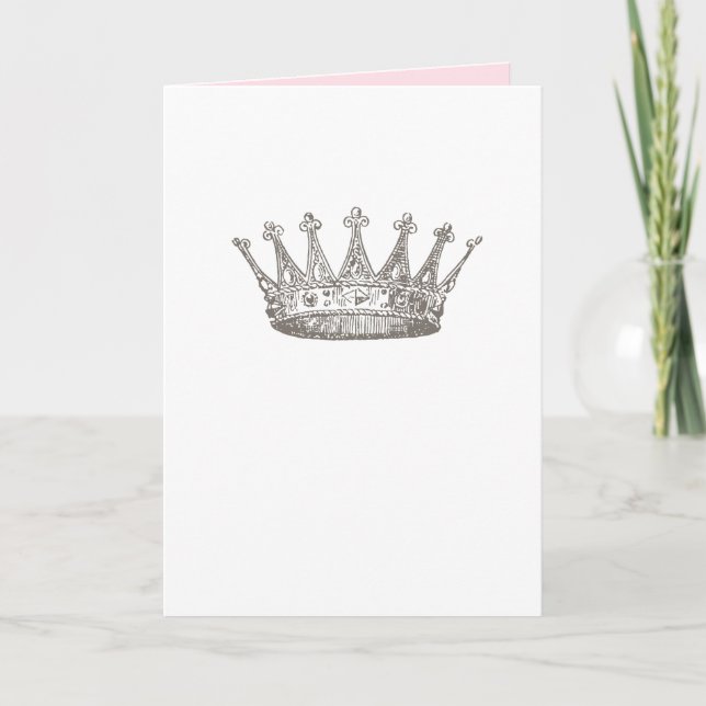Crown Princess Personalized Greeting Card (Front)