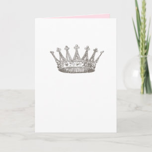 Crown Princess Personalized Greeting Card