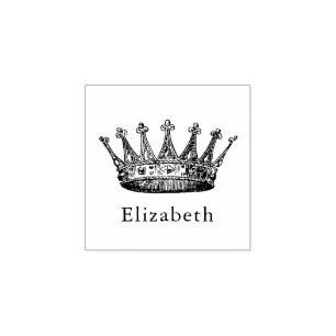 Crown Princess Personalized Rubber Stamp