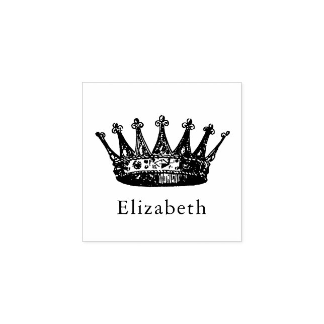 Crown Princess Personalized Rubber Stamp (Imprint)