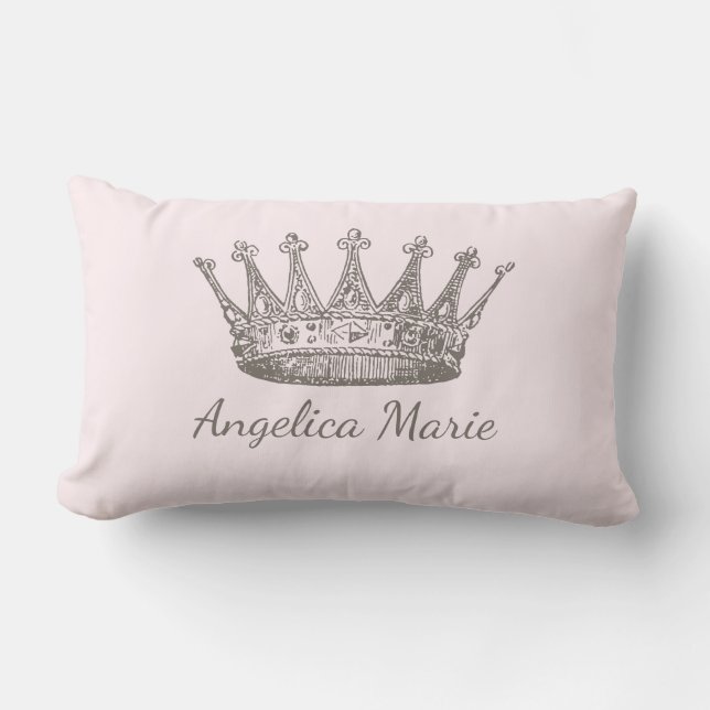 Crown Princess Pillow Script Name Template (Front)