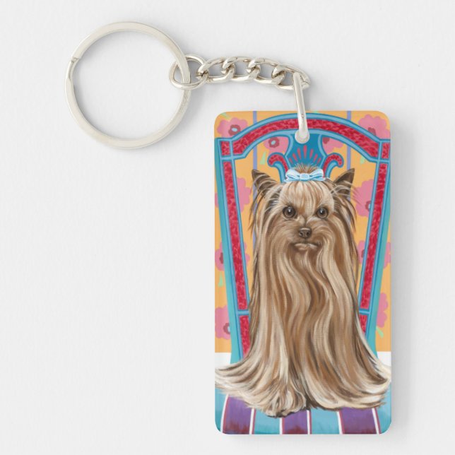 Crown Princess Yorkie Keychain (Front)