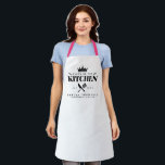 Crown Queen of The Kitchen Lady Chef Personalized Apron<br><div class="desc">Perfect gift for your mom,  grandma,  sister,  or any important lady in your life who loves to cook! Queen of the Kitchen Apron. Easy to personalize!</div>
