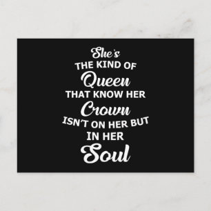 Crown Queen Royal Princess Gold Funny Gift Idea Postcard