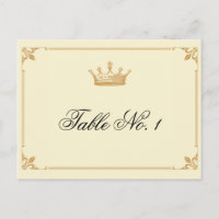 Crown Regency in Gold and Ivory Table Number