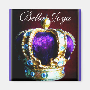 CROWN ROYALTY PURPLE VELVET ON BLACK MAGNET