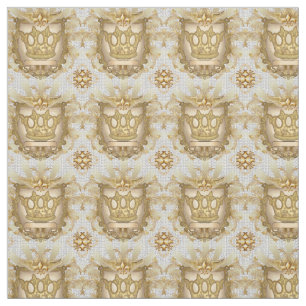 Crown Shield Family Crest Fabric