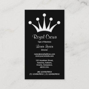 Crown Symbol - Black (Platinum) Business Card